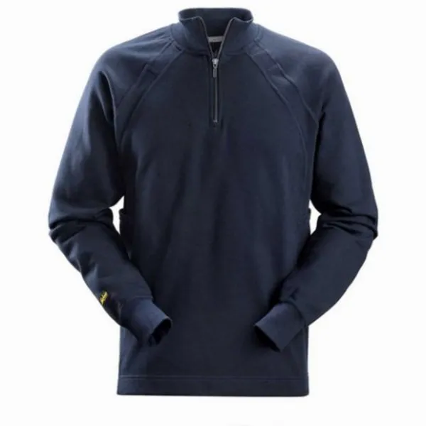 Snickers 2813 Mens 1/2 Zip Sweatshirt Black with MultiPockets 28139500007 Colour: Navy