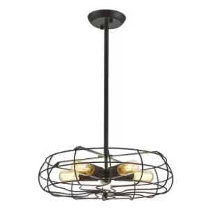 Ceiling lamp Claudia Black 5 bulbs 67cm