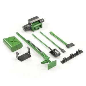 Fastrax Scale 6 Piece Tool Set Green/Black Painted