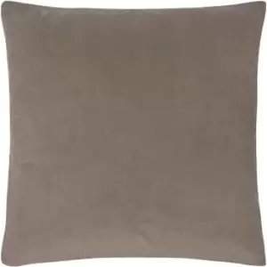 Evans Lichfield Sunningdale Velvet Cushion Cover (50cm x 50cm) (Mink)