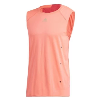 adidas Mens Running Adizero Heat. Rdy Tank Top - Pink