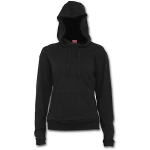 Metall Streetwear Street Ribbed Large Hood Womens X-Large Hoodie - Black