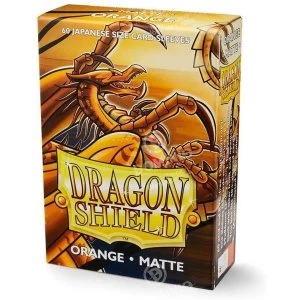 Dragon Shield Matte Orange Japanese Size Card Sleeves - 60 Sleeves