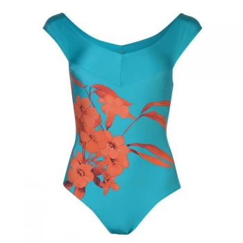 Ted Baker Ted Fantasia Bardot Swimsuit Womens - TURQUOISE