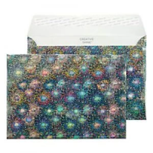 Creative Holographic Coloured Envelopes C5 Peel & Seal 162 x 229mm Plain 140 gsm Firework Blast Pack of 10