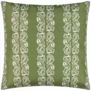 Paoletti Kalindi Stripe Large Outdoor Cushion Olive