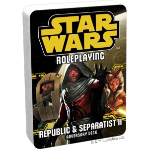 Star Wars Roleplaying Republic and Separatists 2 Adversary Deck