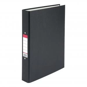 5 Star Ringbinder Paper Over Board Black Pack 10