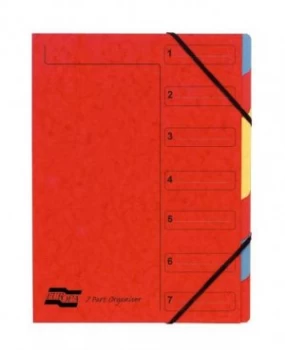 Europa 7 Part Organiser Red