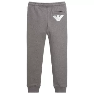 EA7 Boys' Train Logo Series Tape Sweatpants - Grey - 12 Years