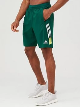 Adidas 4K 3 Stripe Woven Shorts - Green