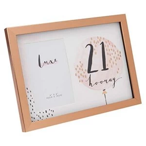 4" x 6" - Luxe Rose Gold Birthday Frame - 21