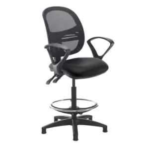 Dams MTO Jota Mesh Back Draughtsmans Chair with No Arms - Tortuga Orange