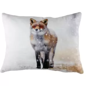 Evans Lichfield Winter Fox Cushion Multicolour - Multicolour