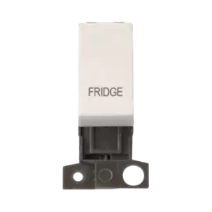 Click Scolmore MiniGrid 13A Double-Pole Ingot Fridge Switch Polar White - MD018PW-FD