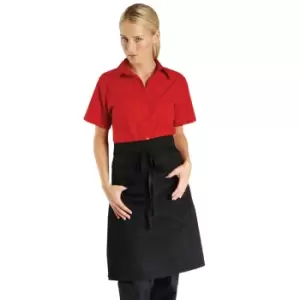 Dennys Unisex Adults Catering Waist Apron With Pocket (One Size) (Black)