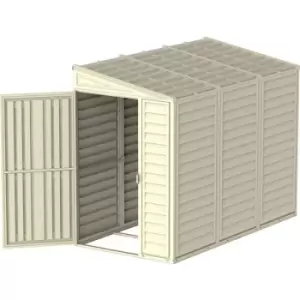 Saffron Vinyl Lean To 4x8 Shed - Ivory