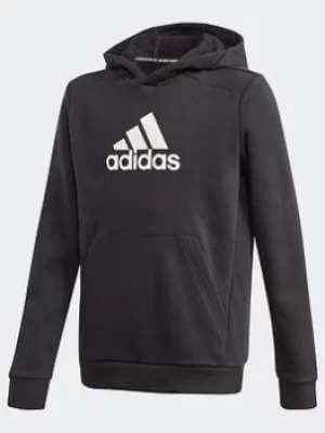 adidas Logo Hoodie, Red/Black, Size 11-12 Years