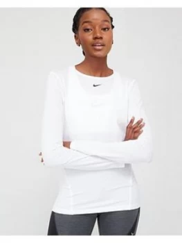 Nike Pro Training Long Sleeve Top - White