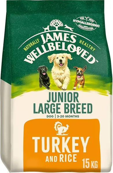 James Wellbeloved Adult Large Breed Turkey Dog Food 15kg