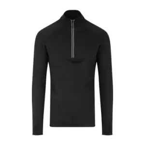 AWDis Just Cool Mens Cool-Flex Half Zip Top (XL) (Jet Black)