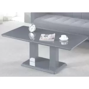 Rocco mdf Gloss Finish Coffee Table in Grey Matte Finish - Grey