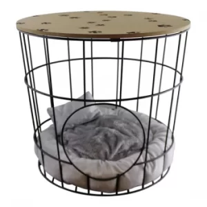 Side Table With Pet Bed