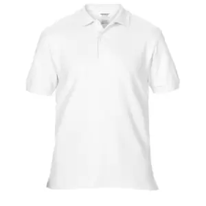 Gildan Mens Premium Cotton Sport Double Pique Polo Shirt (XL) (White)