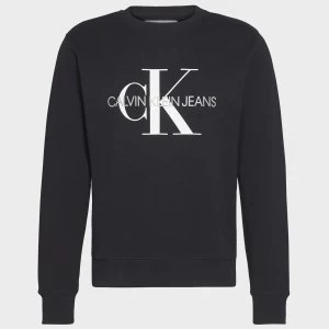 CK Jeans Mens Iconic Monogram Sweatshirt - CK Black - L