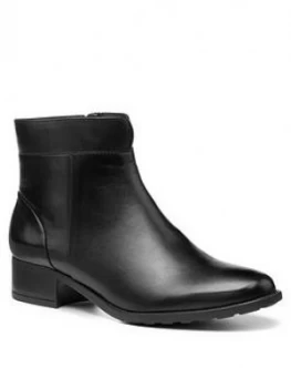 Hotter Hamilton Wide Fit Ankle Boots, Black, Size 3, Women