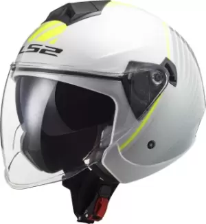 LS2 OF573 Twister Luna Jet Helmet, white-silver, Size 2XL, white-silver, Size 2XL