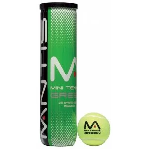 MANTIS Mini Tennis Green Balls Tube of 4