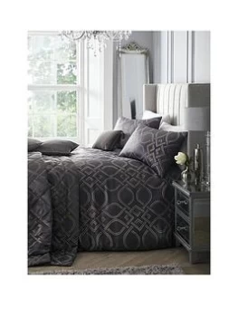 Laurence Llewelyn-Bowen Llb Damson Tie The Knot Jacquard Duvet Set - Db