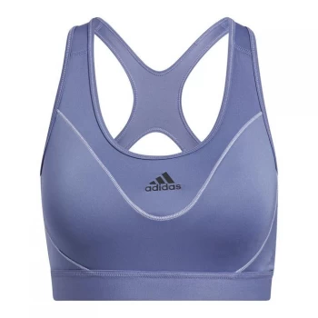 adidas Believe This Medium-Support Reflective Bra Womens - Orbit Violet / Black