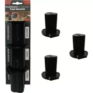Stealth Mounts 3 Pack Tool Mounts For Milwaukee 12v M12 Tools Black