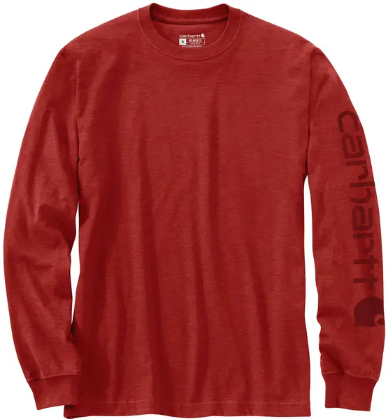 Carhartt Logo Longsleeve, red, Size L