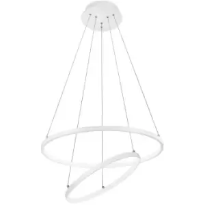 Merano - Birmingham Integrated LED Pendant Ceiling Light Matt White Aluminium Adjustable LED 85W 4500Lm 3000K