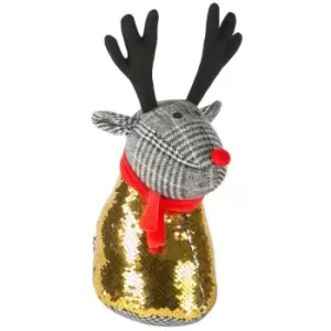 Nicola Spring - Christmas Door Stop - 16 x 35cm - Reindeer