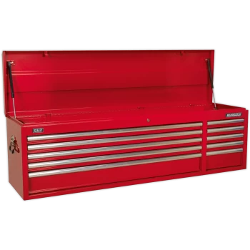 Sealey Superline Pro 10 Drawer Heavy Duty Wide Tool Chest Red