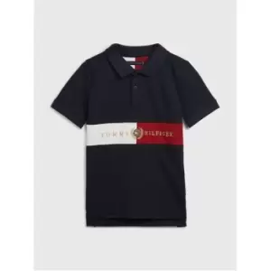 Tommy Hilfiger Icon Centre Flag Polo Shirt Infant Boys - Blue