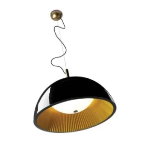 Grok 3 Light Small Dome Ceiling Pendant Black, Gold, E14