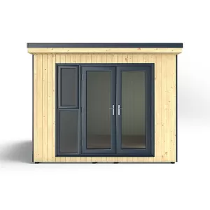 Forest Garden Xtend+ 10x9 Pent Tongue & groove Cabin with Double door