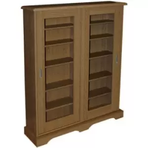 Watsons - hampstead - 432 cd or 216 dvd Bluray Media Storage Cabinet - Oak - Oak