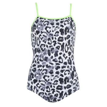 Slazenger Thin Strap Swimsuit Ladies - Black/White