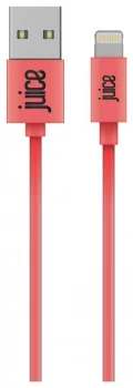 Juice USB to Lightning 3m Charging Cable - Coral