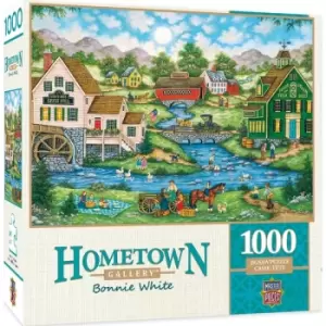 Masterpieces Puzzle Hometown Gallery Millside Picnic Puzzle 1000 piece jigsaw puzzle