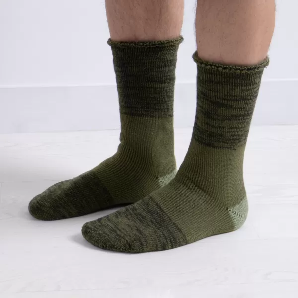 totes 3.0 TOG Brushed Inside Khaki Mix Thermal Socks Khaki (Green)