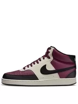 Nike Court Vision Mid, Burgundy/Black/White, Size 7, Men