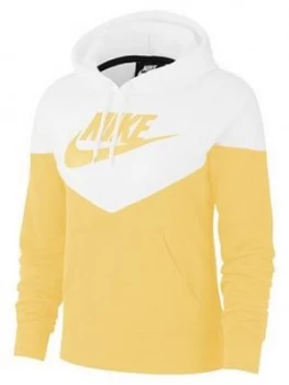 Nike NSW Heritage Pullover Hoodie - Topaz Gold, Topaz Gold, Size S, Women