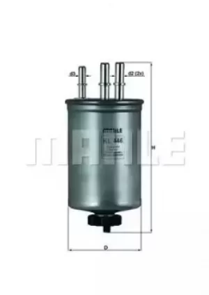 Fuel Filter KL446 76830806 by MAHLE Original